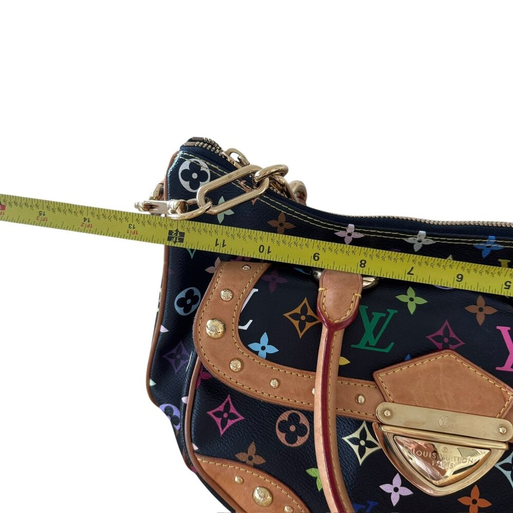 Louis Vuitton Rita Monogram Multi Black vtg Murakami Black RARE Authentic Y2K - Picture 10 of 15